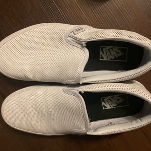 Vans leather slip ones